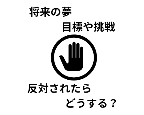 将来の夢、目標を反対されたらどうする？